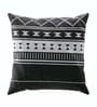 Beige & Black Cotton Jute Ornamental Handloom Cushion Cover