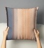 Suzane Earth & Beige Silk Linen Abstract Geometric Reversible Printed Cushion Cover