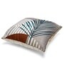 Suzane Earth & Beige Silk Linen Abstract Geometric Reversible Printed Cushion Cover