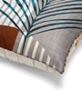 Suzane Earth & Beige Silk Linen Abstract Geometric Reversible Printed Cushion Cover