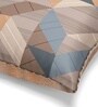 Suzane Earth & Beige Silk Linen Abstract Geometric Reversible Printed Cushion Cover