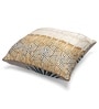 Suzane Earth & Beige Silk Linen Abstract Geometric Reversible Printed Cushion Cover