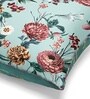 Suzane Mint & Teal Silk Linen Floral Abstract Reversible Printed Cushion Cover