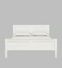 Bergamo Solid Wood King Size Bed in Scratch Resistant White Finish