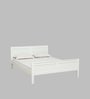 Bergamo Solid Wood King Size Bed in Scratch Resistant White Finish