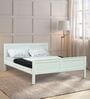 Bergamo Solid Wood Queen Size Bed in Scratch Resistant White Finish