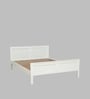 Bergamo Solid Wood Queen Size Bed in Scratch Resistant White Finish