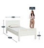 Bianca Solid Wood Single Bed In White Finish