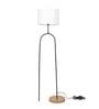 Midwest White Fabric Shade Club Floor Lamp With Metal Base