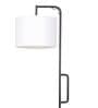 Bianca White Fabric Shade Club Floor Lamp With Metal Base