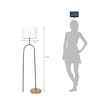 Midwest White Fabric Shade Club Floor Lamp With Metal Base