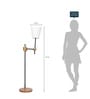 Twilight White Fabric Shade Novelty Floor Lamp With Metal Base