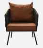 Bibao Rope Sofa Set In Charcoal And Brown Finish