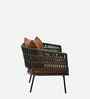 Bibao Rope Sofa Set In Charcoal And Brown Finish