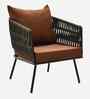 Bibao Rope Sofa Set In Charcoal And Brown Finish