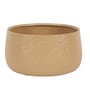 Beige Bowl Textured Planters Set of 2