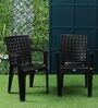 Big Plastic Chair in Cherry Colour , (Set Of 2)