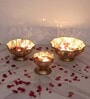 Big Bowl Lotus Cut Urli With Base Set of 3