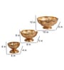 Big Bowl Lotus Cut Urli With Base Set of 3