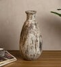 (1Pc) Beige & Brown Terracotta Vase For Table Decor