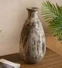 (1Pc) Beige & Brown Terracotta Vase For Table Decor