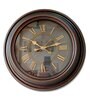 Big Font Round Brown Roman Wall Clock