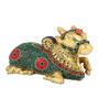 Big Nandi Multicolour Brass Idol