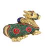 Big Nandi Multicolour Brass Idol