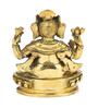 Big Nepali Ganesh Black & Gold Brass Idol