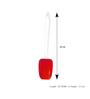 Big Silicon Spoonula Spatula with Plastic Handle (Red)