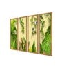 Big Tree Multicolour Canvas Framed Landscape Art Panel Set of 4