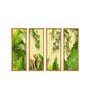 Big Tree Multicolour Canvas Framed Landscape Art Panel Set of 4