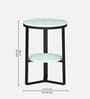 Bigard White Porcelain Top End Table With Black Finish