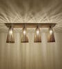 Billet 4 Lights Brown Solid Wood Flush Mounted Ceiling Light
