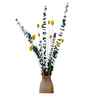 10 Billy Ball & 5 Eucalyptus Artificial Flower Bunch