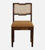 Binche Sheesham Wood 4 Seater Dining Set In Scratch Resistant Provincial Teak Finish With Marble Top