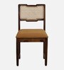 Binche Sheesham Wood 4 Seater Dining Set In Scratch Resistant Provincial Teak Finish With Marble Top