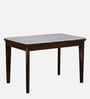 Binche Sheesham Wood 4 Seater Dining Set In Scratch Resistant Provincial Teak Finish With Marble Top