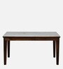 Binche Sheesham Wood 6 Seater Dining Set In Scratch Resistant Provincial Teak Finish With Marble Top