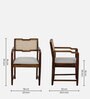 Binche Sheesham Wood Arm Chair In Scratch Resistant Provincial Teak Finish