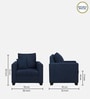 Bingo Fabric 1 Seater Sofa In Cool Cobalt Colour