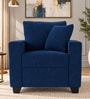 Bingo Fabric 1 Seater Sofa In Cool Cobalt Colour