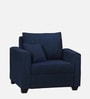 Bingo Fabric 1 Seater Sofa In Cool Cobalt Colour