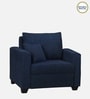 Bingo Fabric 1 Seater Sofa In Cool Cobalt Colour