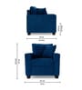 Bingo Fabric 1 Seater Sofa In Cool Cobalt Colour Bingo Fabric 1 Seater Sofa In Cool Cobalt Colour