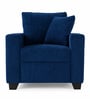 Bingo Fabric 1 Seater Sofa In Cool Cobalt Colour