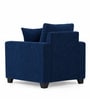 Bingo Fabric 1 Seater Sofa In Cool Cobalt Colour