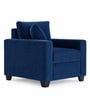 Bingo Fabric 1 Seater Sofa In Cool Cobalt Colour