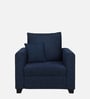 Bingo Fabric 1 Seater Sofa In Cool Cobalt Colour
