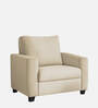 Bingo Fabric 1 Seater Sofa In Creamy Cashmere Colour